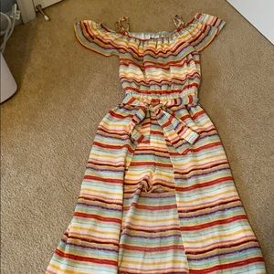 As U Wish colorful maxi dress with shorts